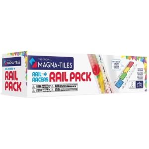 image:imageMagnaTiles Rail Racers Rail Pack 8Piece Magnetic Construction Set The Original Magnetic Building Brand