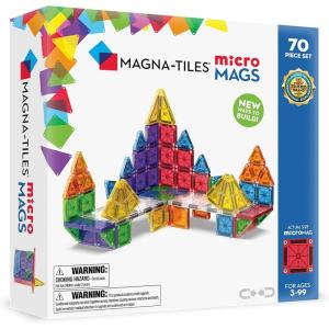 image:imageMagnaTiles microMAGS 70Piece Deluxe Magnetic Construction Set The Original Magnetic Building Brand