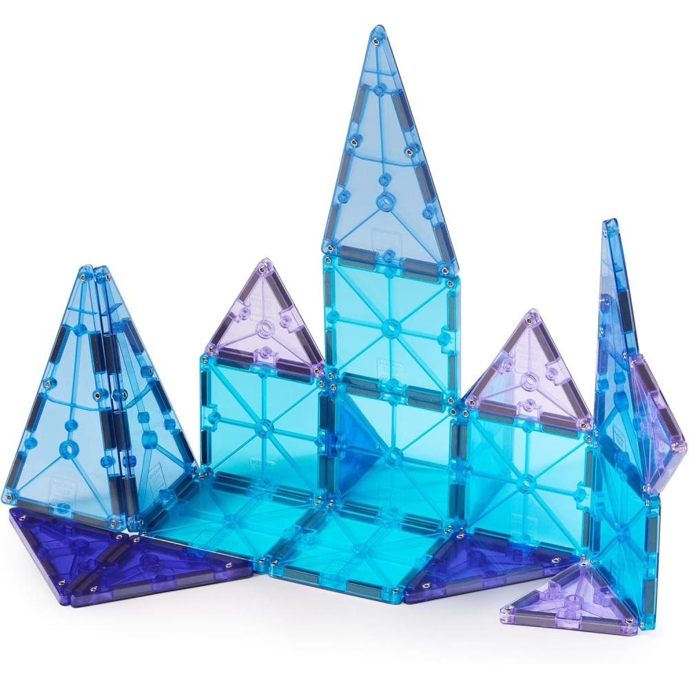 image:imageMagnaTiles Color Shop NEON 20Piece Magnetic Construction Set The Original Magnetic Building BrandGlacier