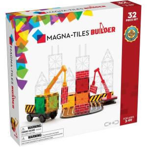 image:imageMAGNATILES Builder 32Piece Magnetic Construction Set The ORIGINAL Magnetic Building Brand