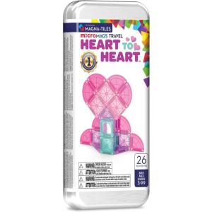 image:imageMAGNATILES microMAGS Winter Wonder Travel Set 26Piece Magnetic Construction Set The Original Magnetic Building BrandHeart to Heart