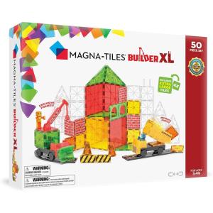 image:imageMagnaTiles Builder XL 50Piece Magnetic Construction Set The Original Magnetic Building Brand
