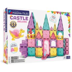 image:imageMagnaTiles Castle DLX 48Piece Magnetic Construction Set The Original Magnetic Building Brand