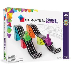 image:imageMagnaTiles Downhill Duo 40Piece Magnetic Construction Set The Original Magnetic Building Brand